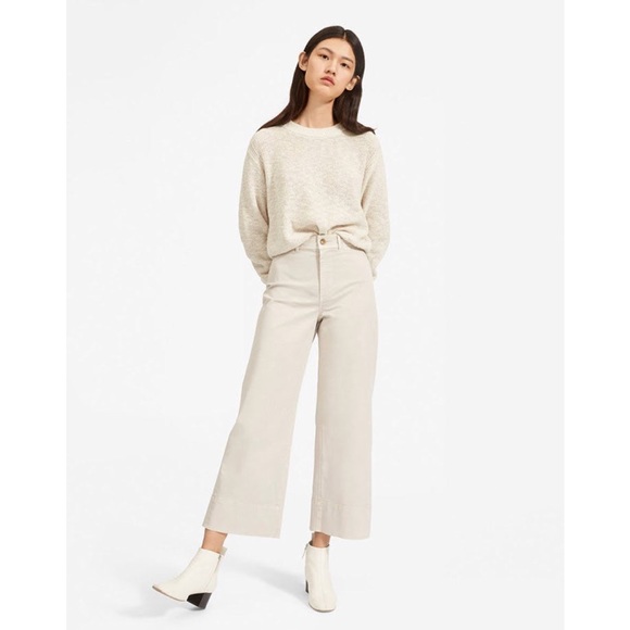 Everlane Pants - NWT Everlane Lightweight Wide Leg Crop Chino Pants